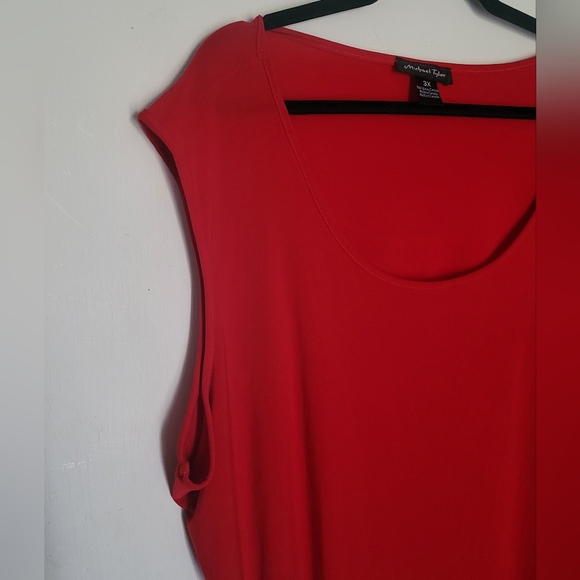 Red Michael Tyler Plus 3X Tank top - Picture 3 of 5